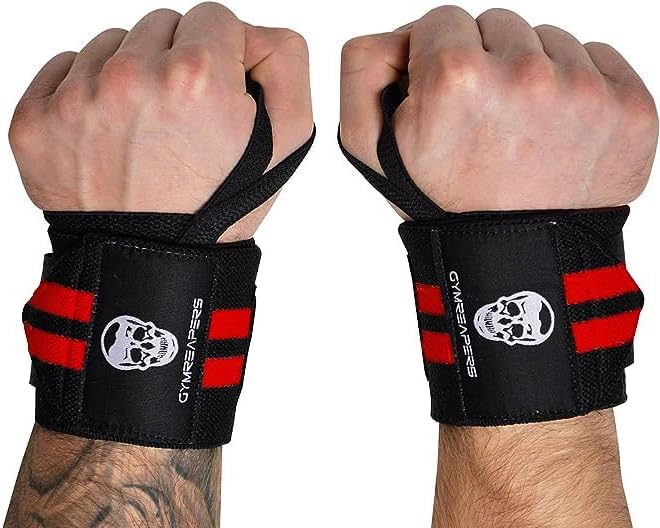 Weightlifting Wrist Wraps (IPF Approved) 18" Professional Quality Wrist Support with Heavy Duty Thumb Loop - Best Wrap for Powerlifting Competition, Strength Training, Bodybuilding