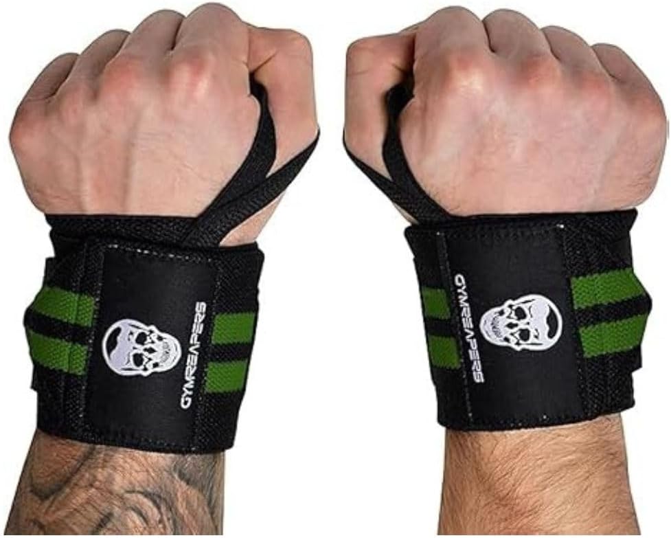 Weightlifting Wrist Wraps (IPF Approved) 18" Professional Quality Wrist Support with Heavy Duty Thumb Loop - Best Wrap for Powerlifting Competition, Strength Training, Bodybuilding