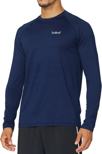 Men'S Long Sleeve Running Shirts Quick Dry Workout Shirts Athletic T-Shirts Lightweight Soft Fishing Tee Tops