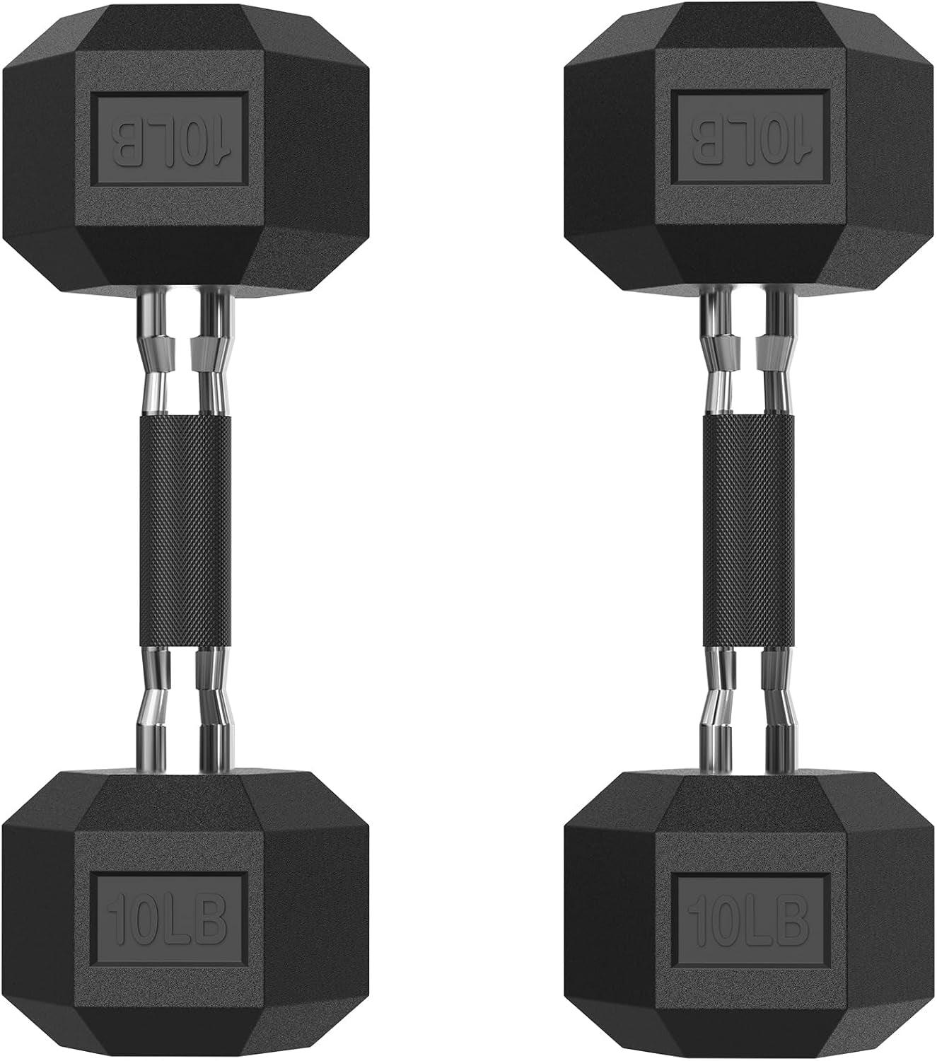 HEX Dumbbell Set 2.5-125Lb, Rubber Encased Home Gym Dumbbells, Exercise & Fitness Weights Dumbbells for Women & Men, Hand Weight for Strength Training