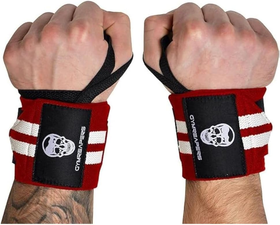 Weightlifting Wrist Wraps (IPF Approved) 18" Professional Quality Wrist Support with Heavy Duty Thumb Loop - Best Wrap for Powerlifting Competition, Strength Training, Bodybuilding
