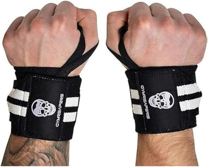 Weightlifting Wrist Wraps (IPF Approved) 18" Professional Quality Wrist Support with Heavy Duty Thumb Loop - Best Wrap for Powerlifting Competition, Strength Training, Bodybuilding