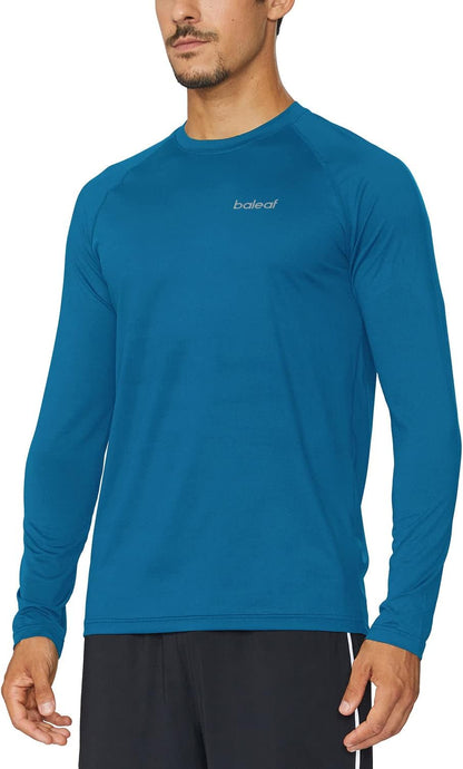 Men'S Long Sleeve Running Shirts Quick Dry Workout Shirts Athletic T-Shirts Lightweight Soft Fishing Tee Tops