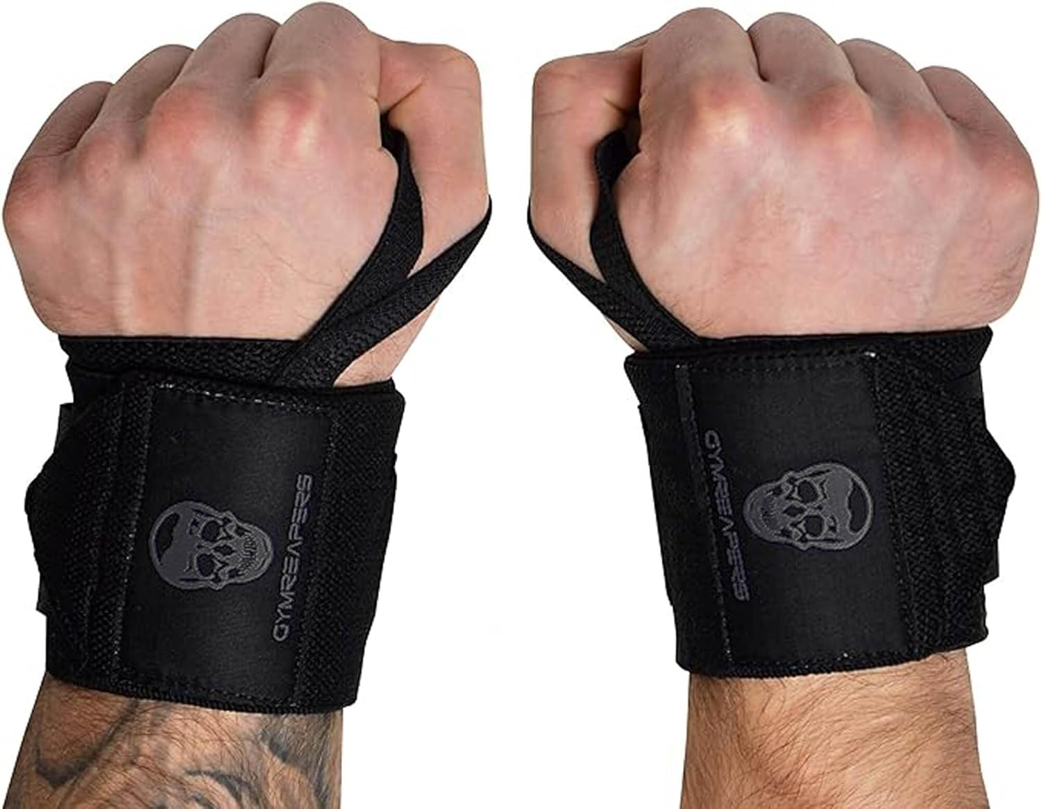 Weightlifting Wrist Wraps (IPF Approved) 18" Professional Quality Wrist Support with Heavy Duty Thumb Loop - Best Wrap for Powerlifting Competition, Strength Training, Bodybuilding