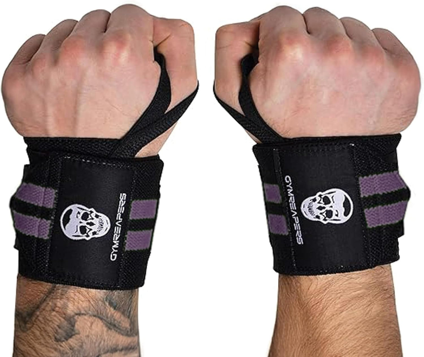 Weightlifting Wrist Wraps (IPF Approved) 18" Professional Quality Wrist Support with Heavy Duty Thumb Loop - Best Wrap for Powerlifting Competition, Strength Training, Bodybuilding