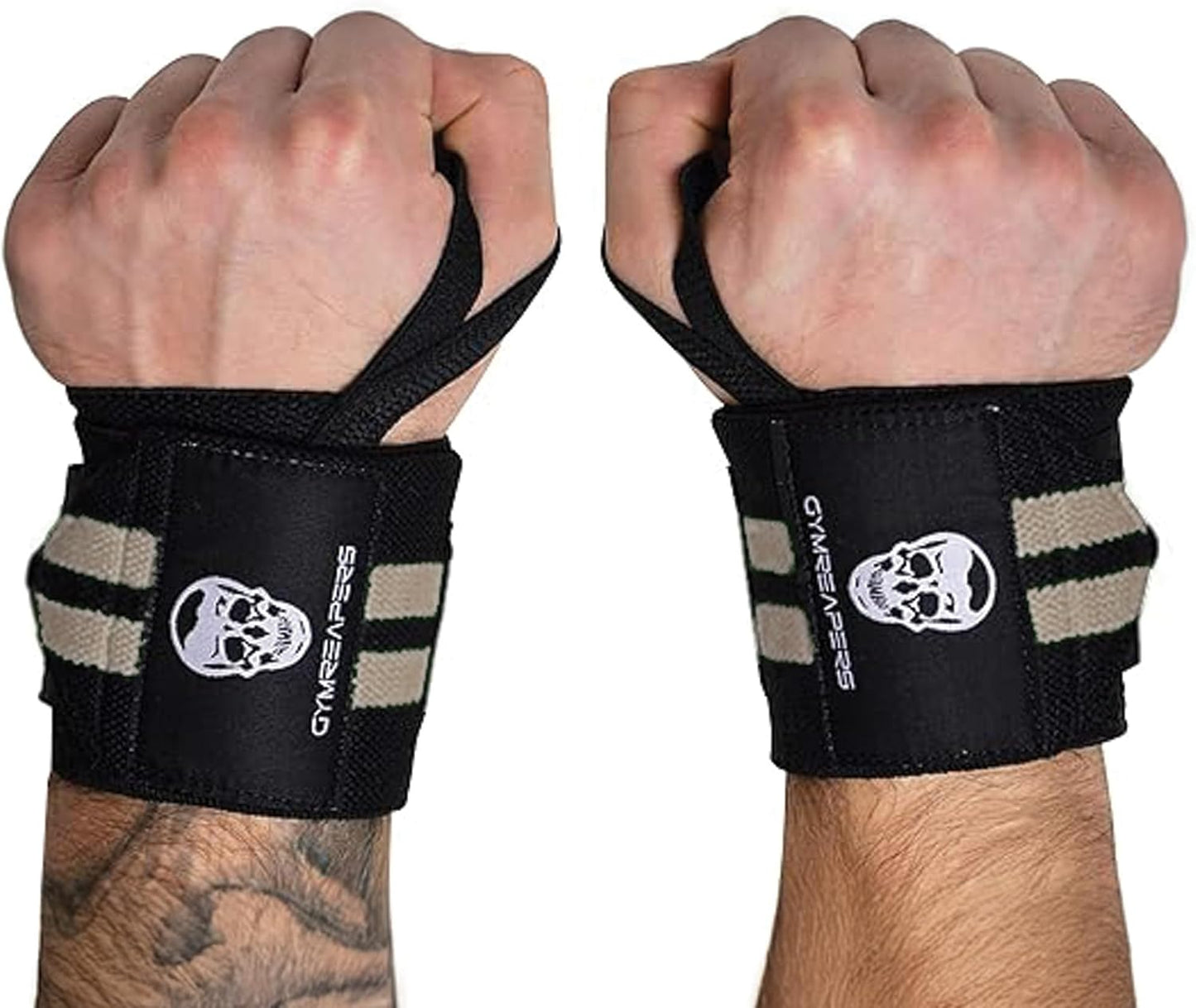 Weightlifting Wrist Wraps (IPF Approved) 18" Professional Quality Wrist Support with Heavy Duty Thumb Loop - Best Wrap for Powerlifting Competition, Strength Training, Bodybuilding