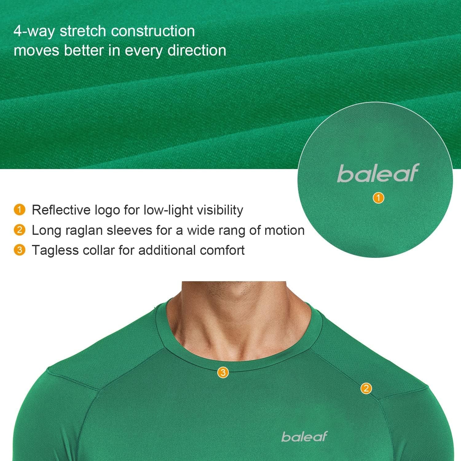 Men'S Long Sleeve Running Shirts Quick Dry Workout Shirts Athletic T-Shirts Lightweight Soft Fishing Tee Tops