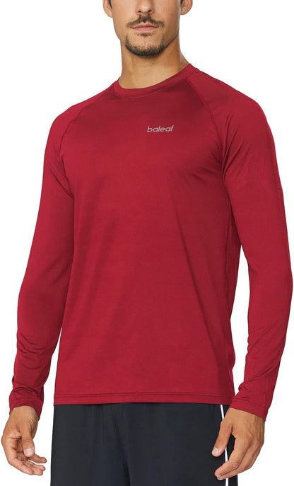 Men'S Long Sleeve Running Shirts Quick Dry Workout Shirts Athletic T-Shirts Lightweight Soft Fishing Tee Tops